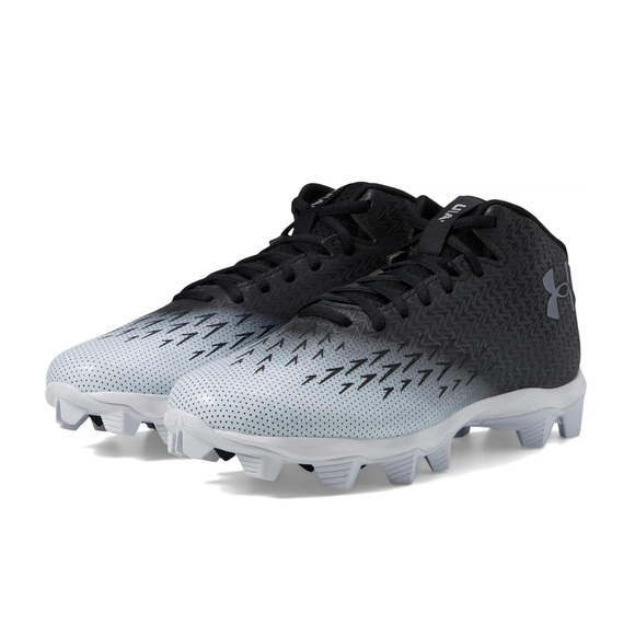 Under Armour Spotlight Franchise RM 4.0 Football Cleats 10 Black White NWOB - Picture 1 of 11